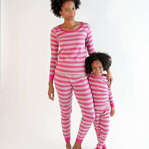 Leveret Women's Berry & Chime Stripes Pajamas